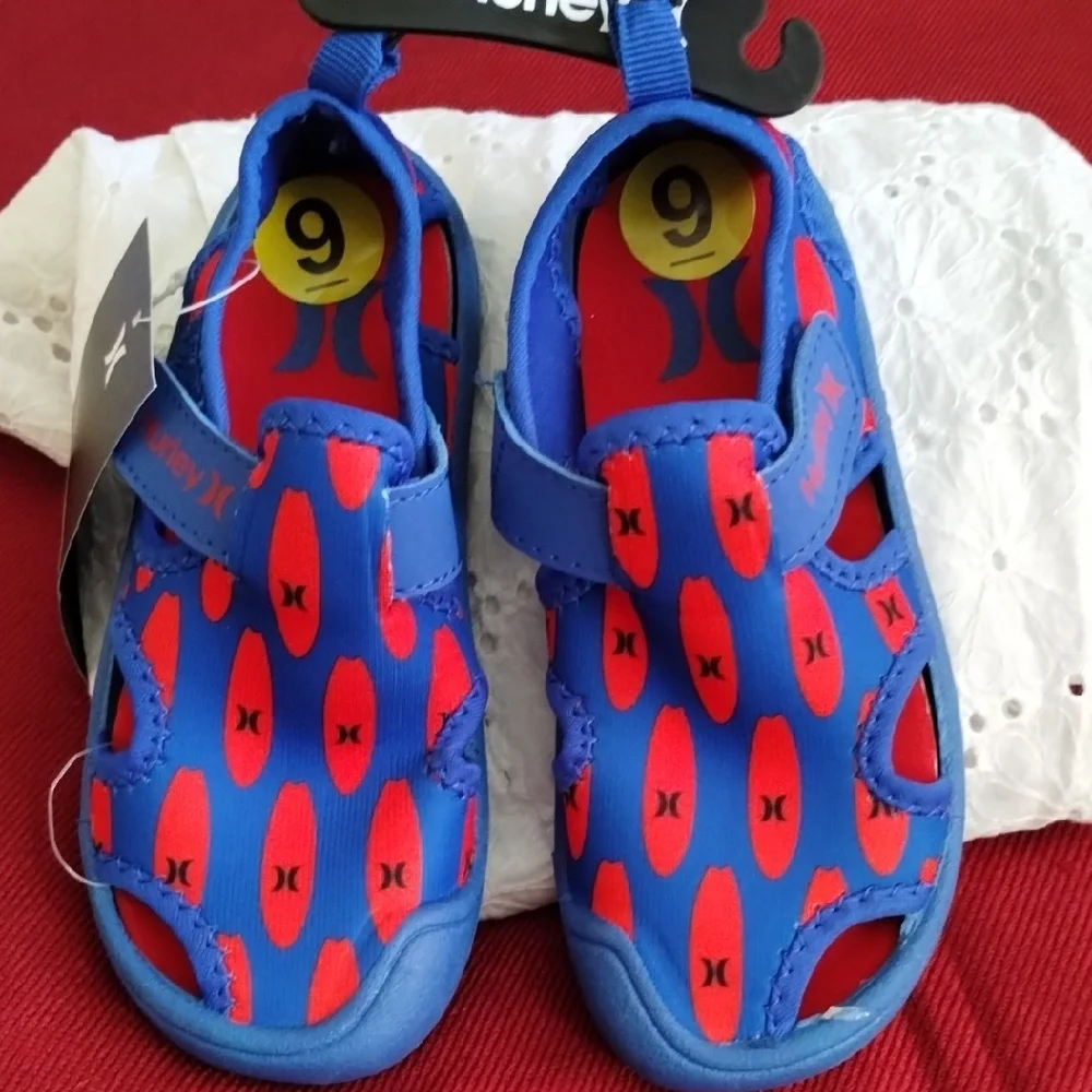 Hurley Kids Vibrant Blue and Red Sandals